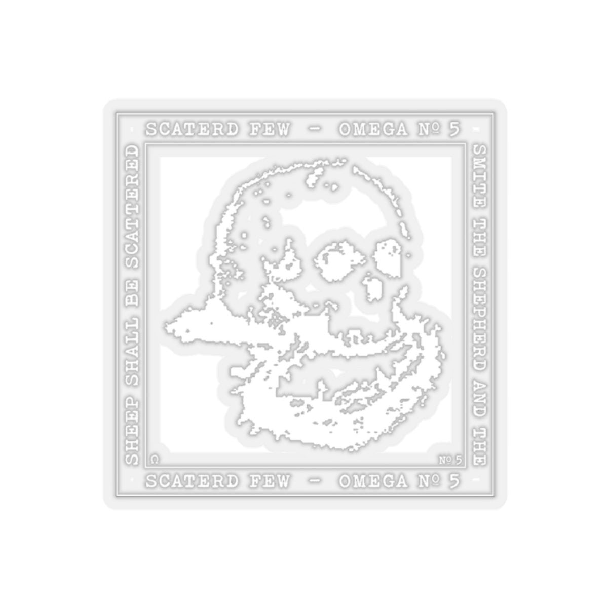 Scaterd Few - Omega No 5 Die Cut Stickers (White)