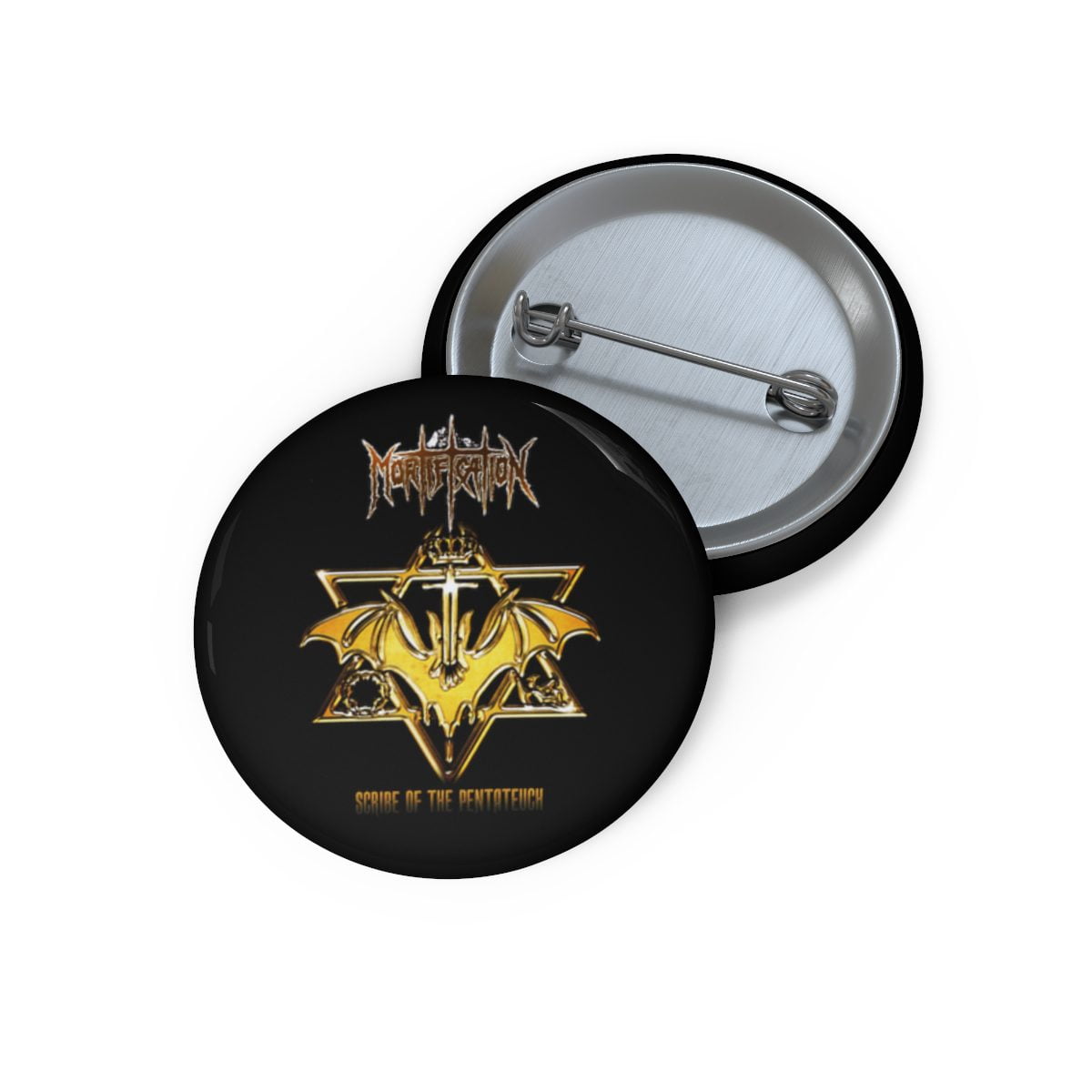 Mortification - Scribe of The Pentateuch Pin Buttons