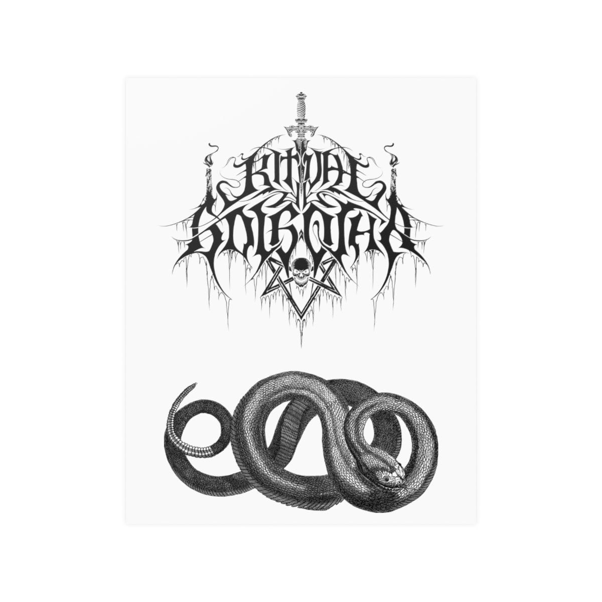 Ritual At Golgotha white Posters