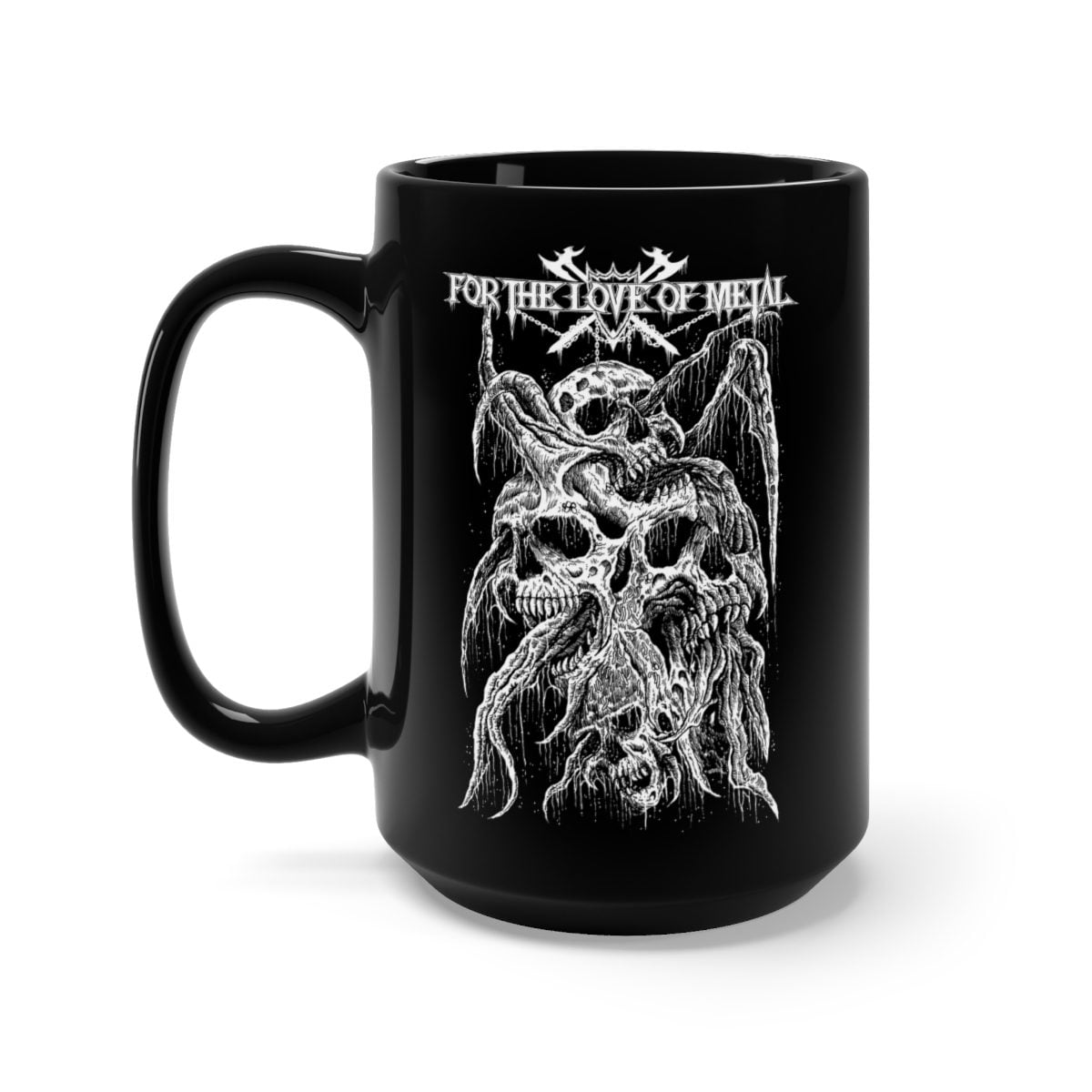 For The Love Of Metal - Skulls 15oz Black Mug