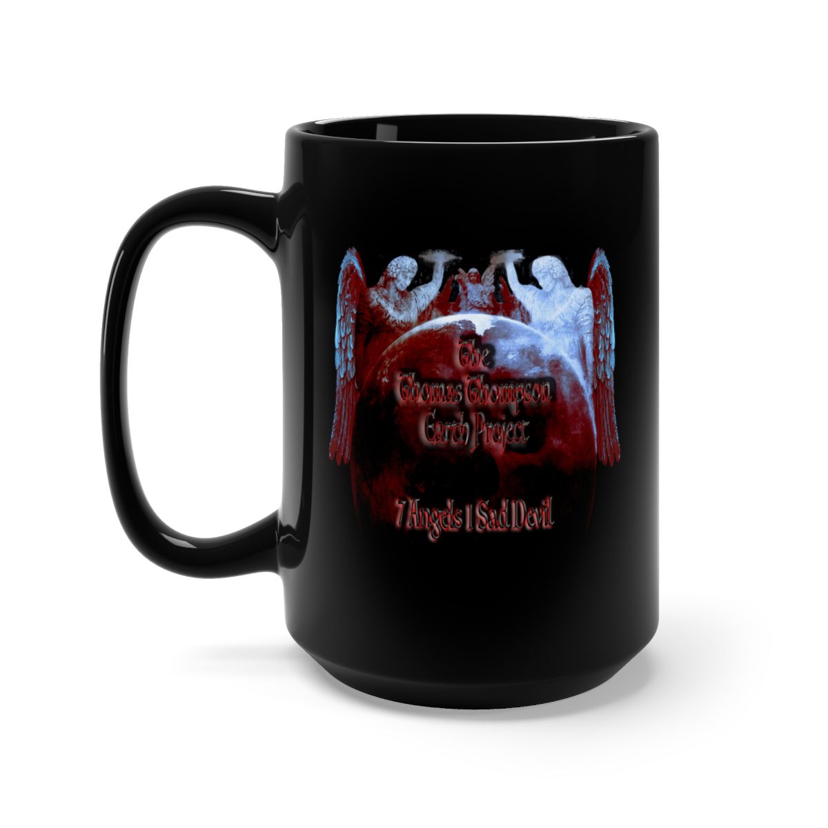 The Thomas Thompson Earth Project 7 Angels Black Mug 15oz
