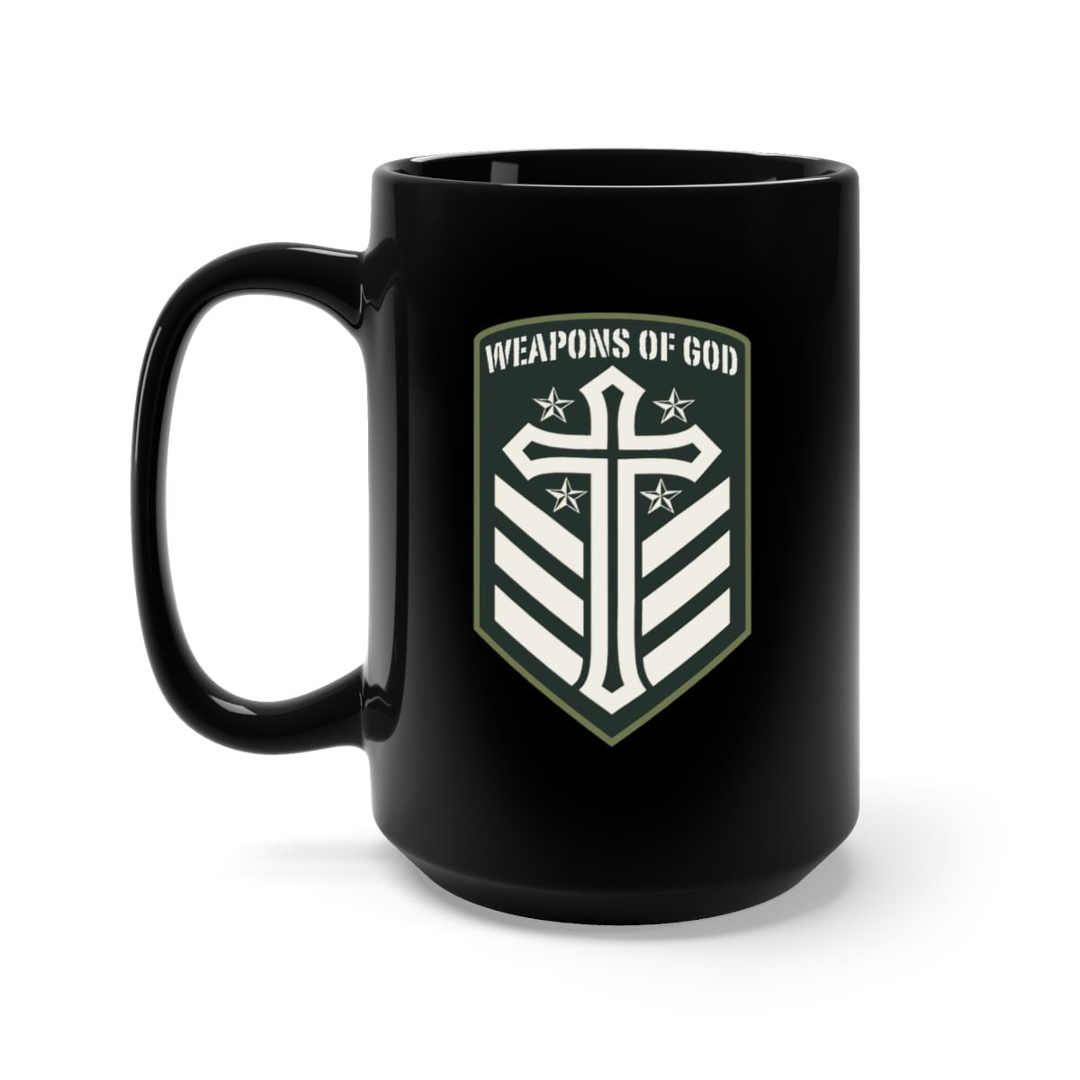 Weapons of God Emblem 15oz Black Mug