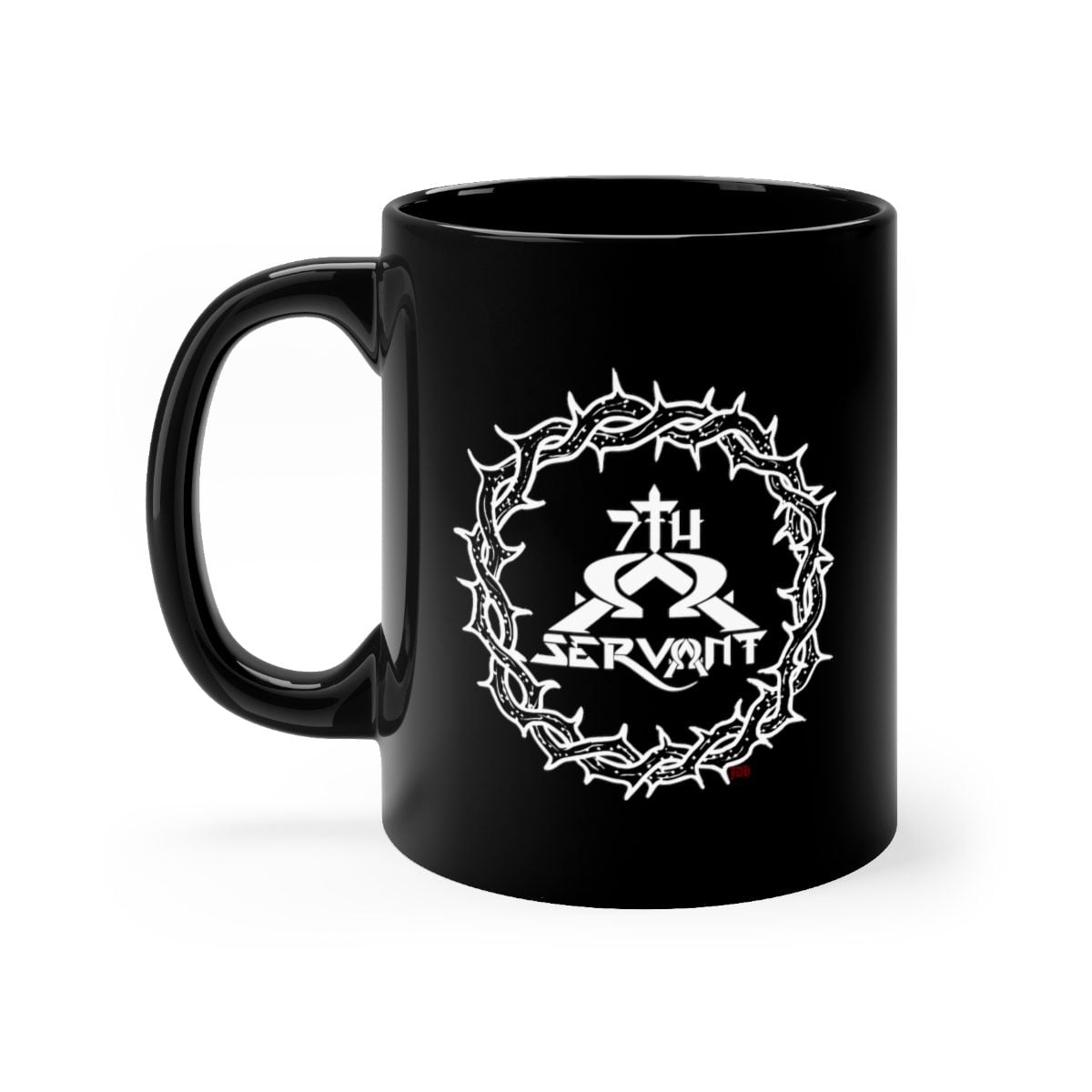 Seventh Servant Alpha and Omega 11oz Black mug