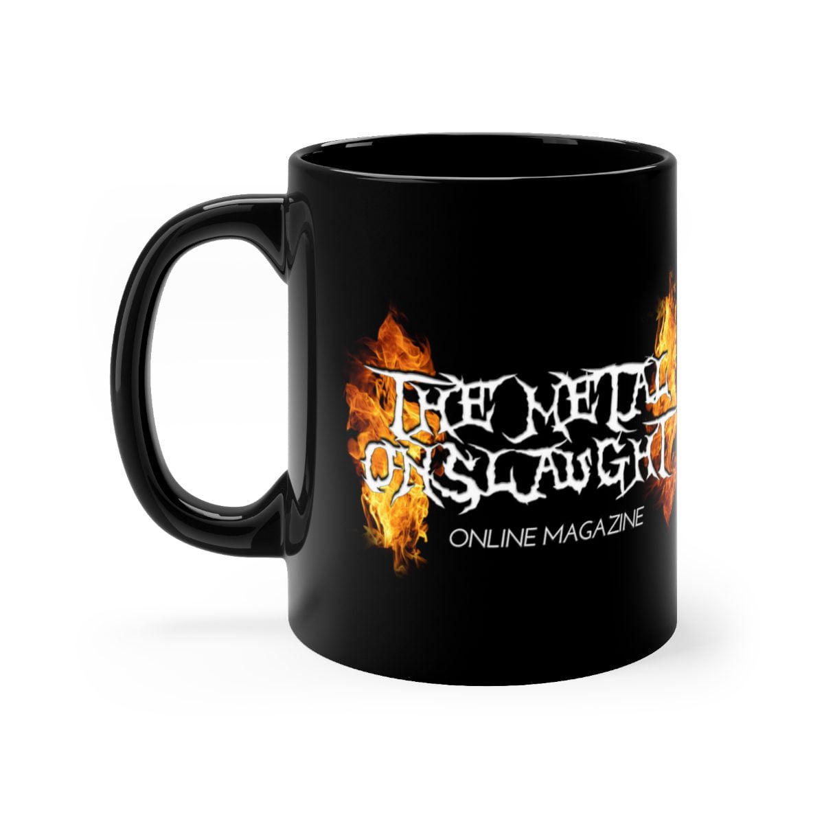 The Metal Onslaught Online Magazine black mug 11oz