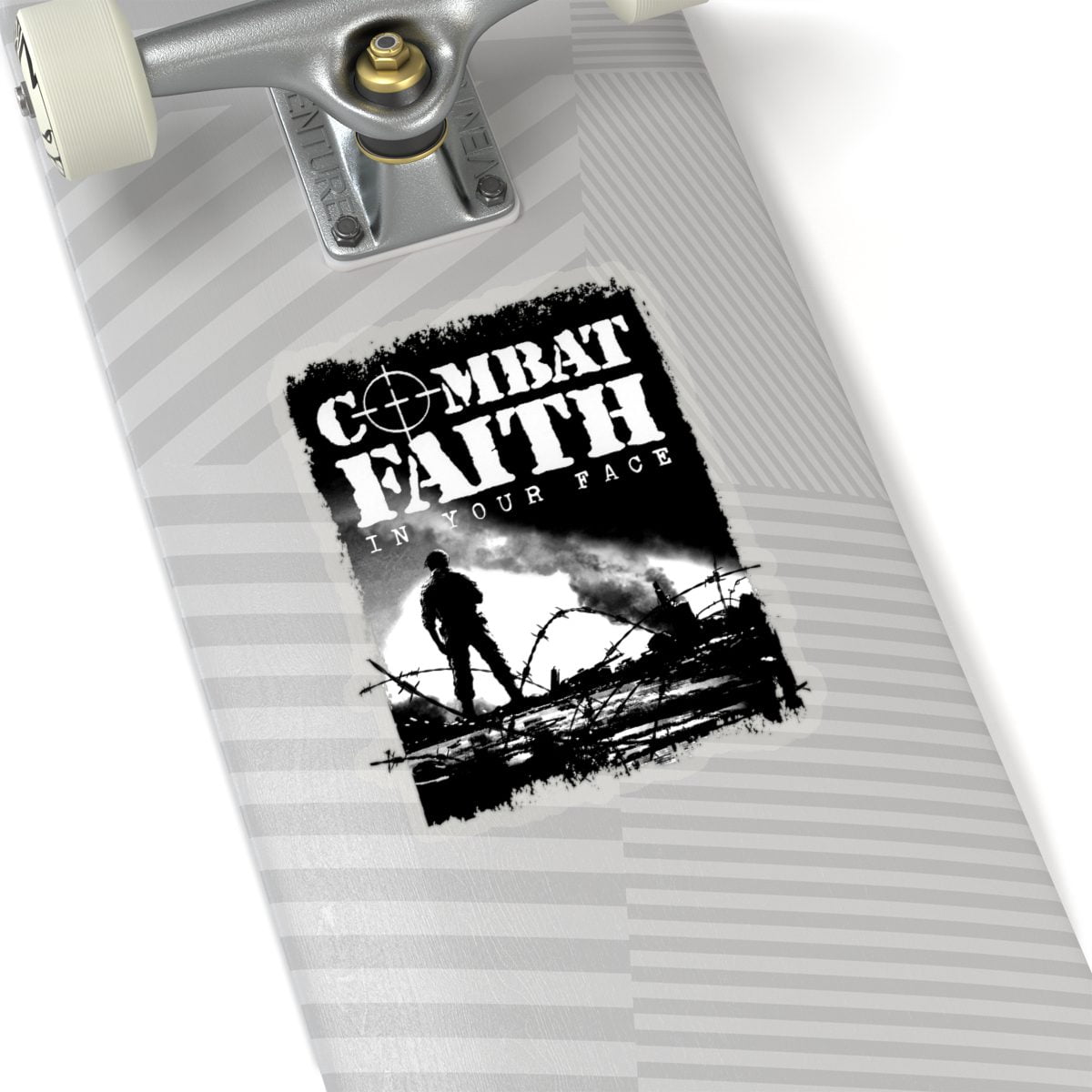 Combat Faith - In Your Face Die Cut Stickers