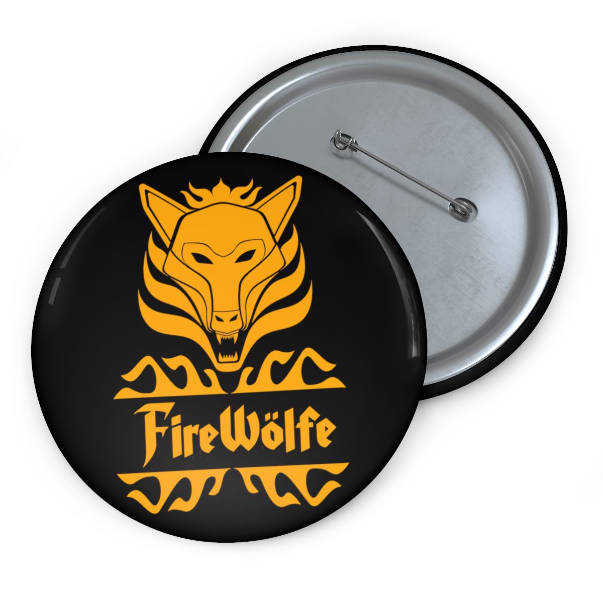 FireWolfe Flame Logo Pin Buttons