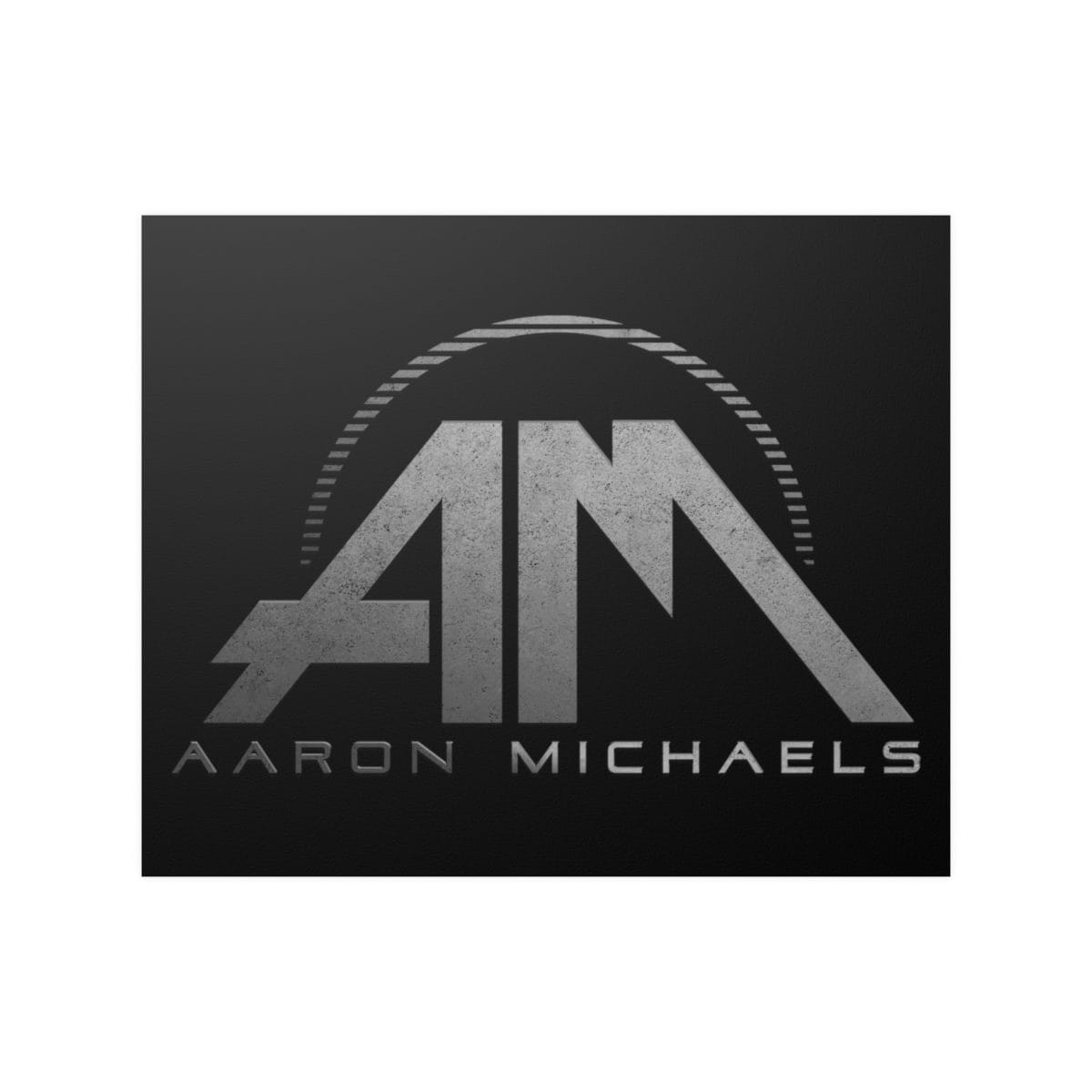Aaron Michaels AM Grey Logo Posters