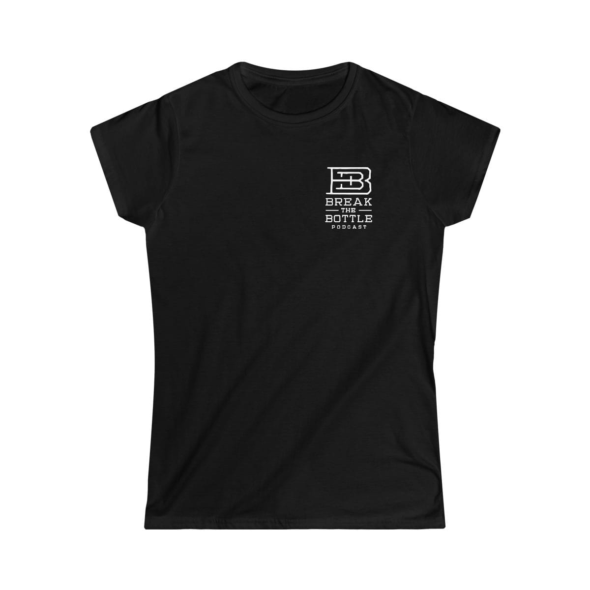 Break The Bottle Podcast Pocket Image Women's Short Sleeve Tshirt