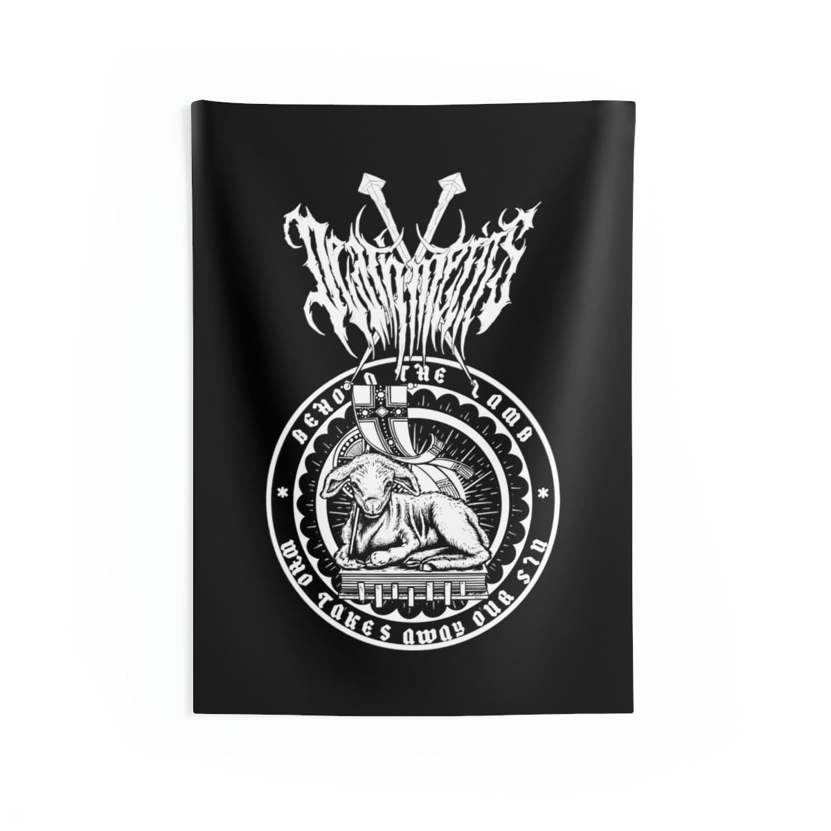 Deathmerits - Behold the Lamb Indoor Wall Tapestries
