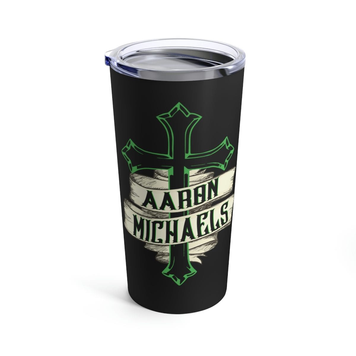 Aaron Michaels Cross and Banner 20 oz Stainless Steel Tumbler