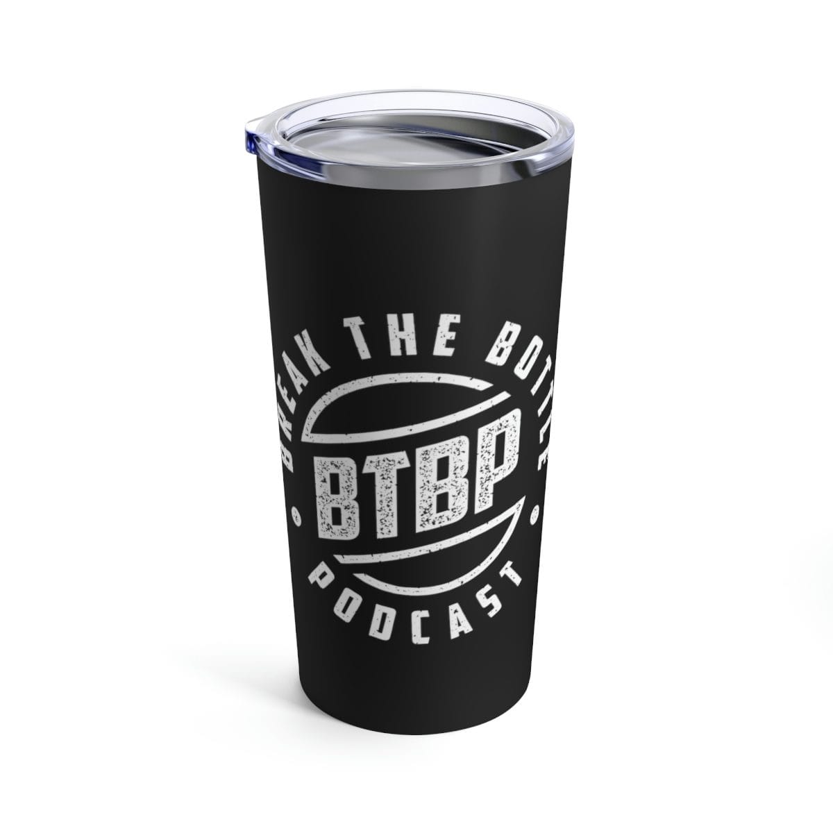 Break The Bottle Podcast Grunge Version 20 oz Stainless Steel Tumbler