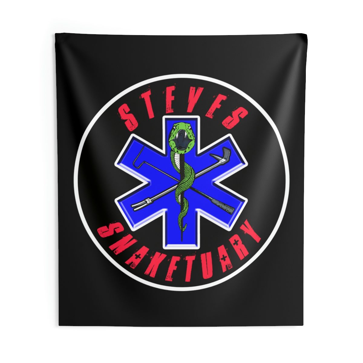 Steve's Snaketuary - Round Logo Indoor Wall Tapestries