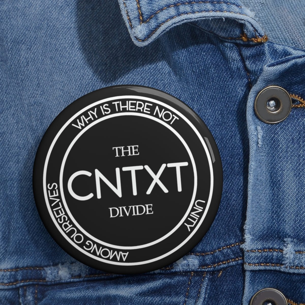 Context - The Divide Seal Black Pin Buttons