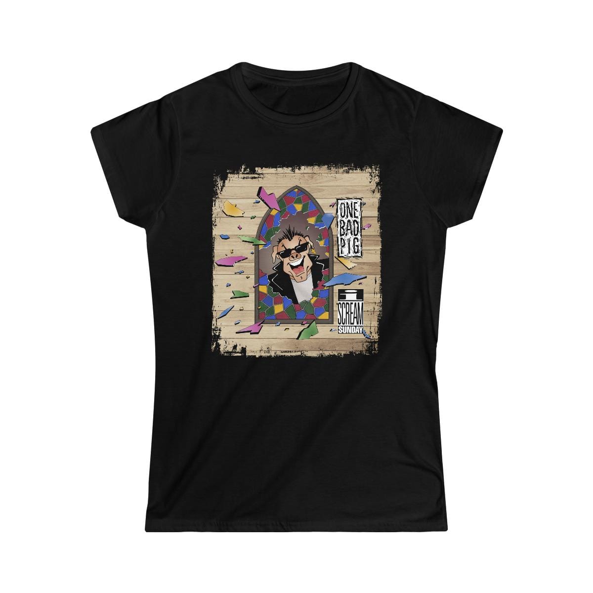 One Bad Pig - I Scream Sunday Women's Short Sleeve Tshirt