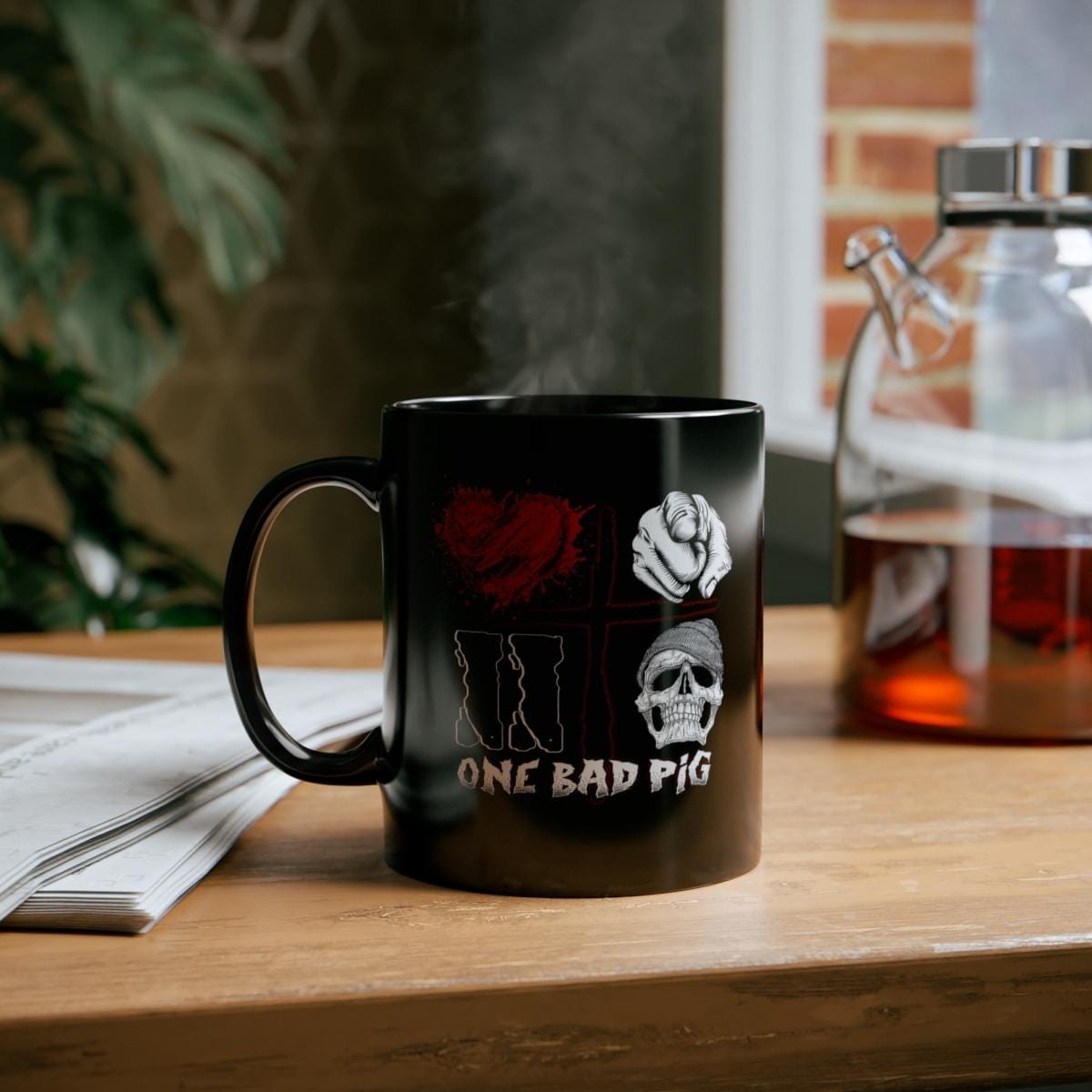 One Bad Pig - Love You To Death V2 11oz Black mug
