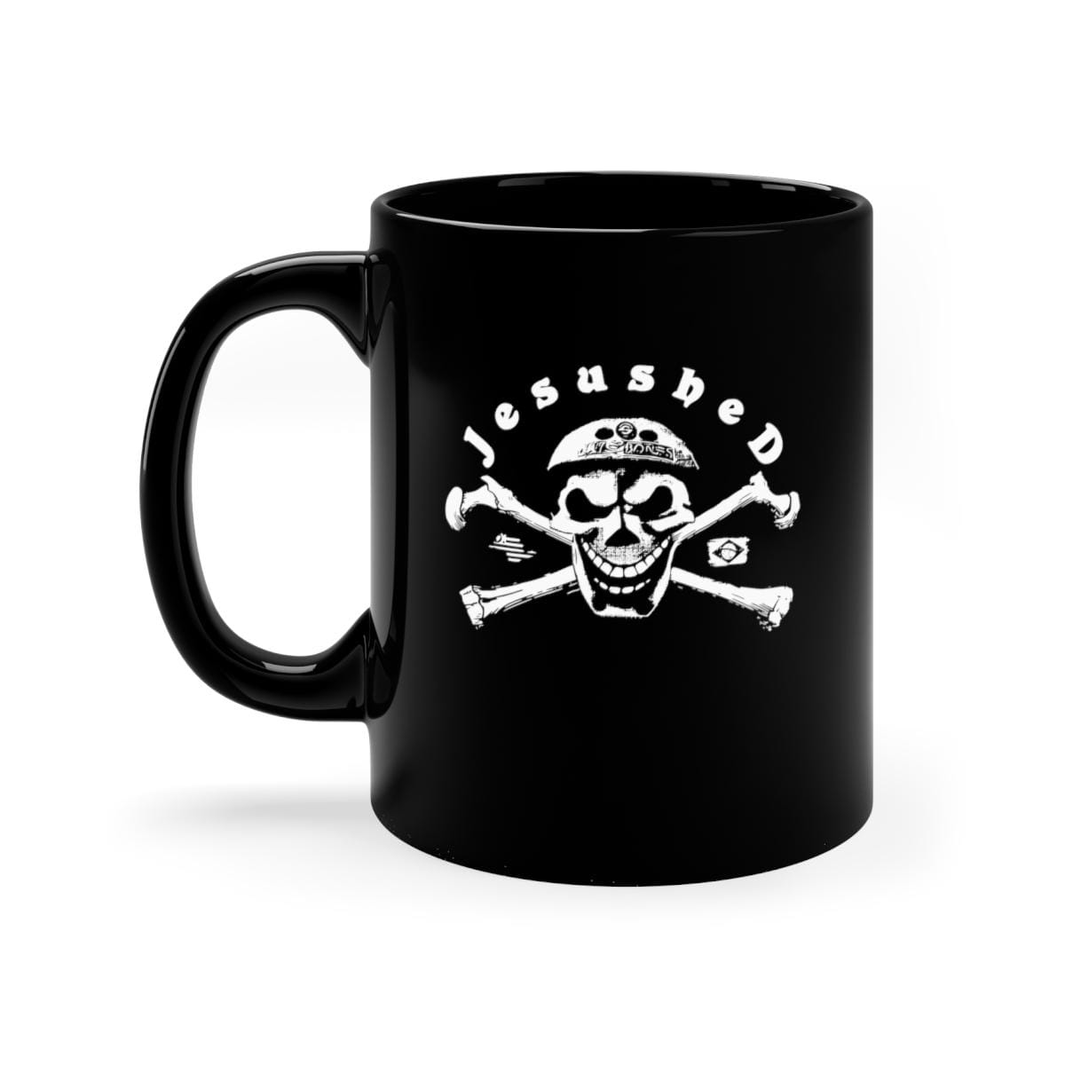 Jesushed White Logo 11oz Black mug