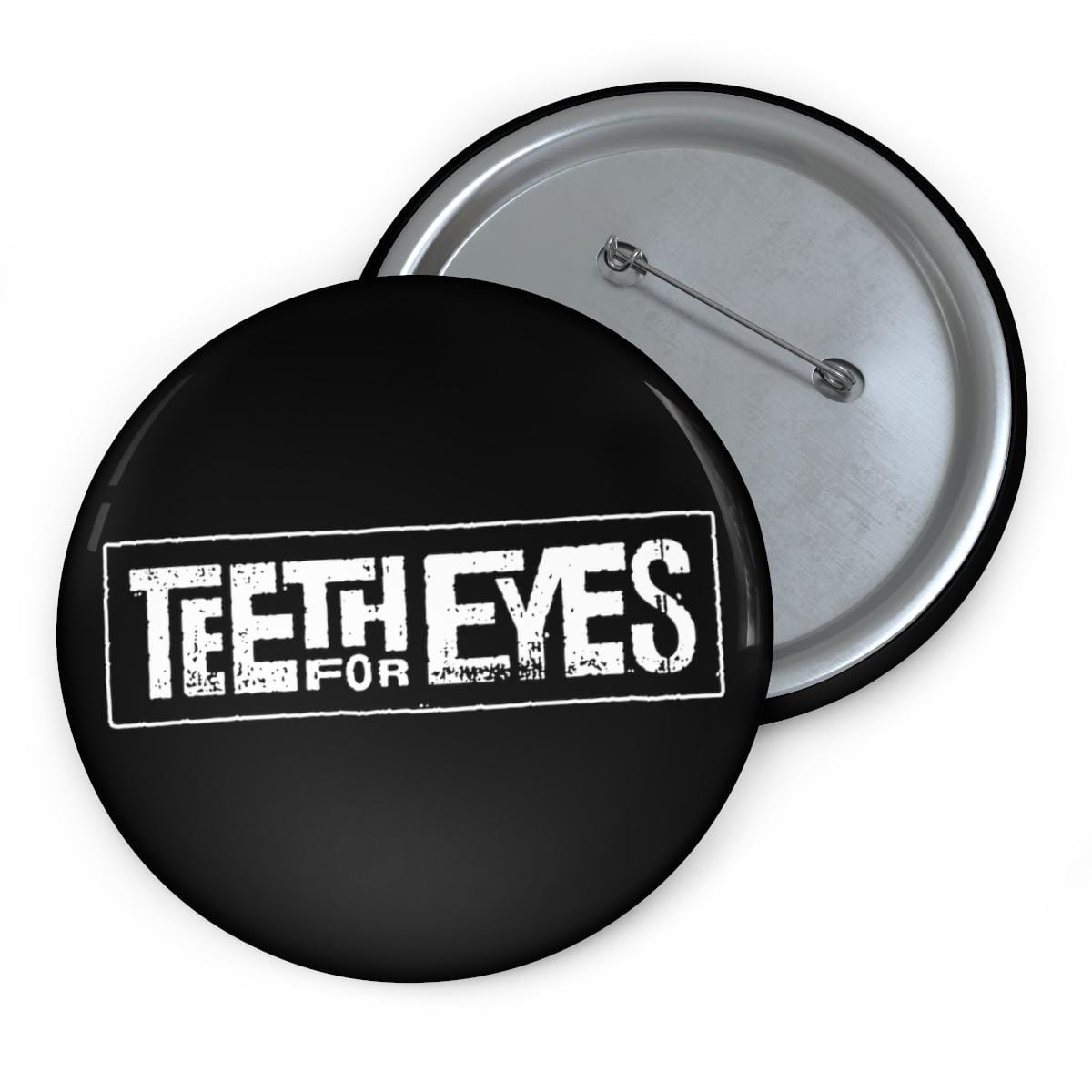 Teeth For Eyes Rectangle Logo Pin Buttons