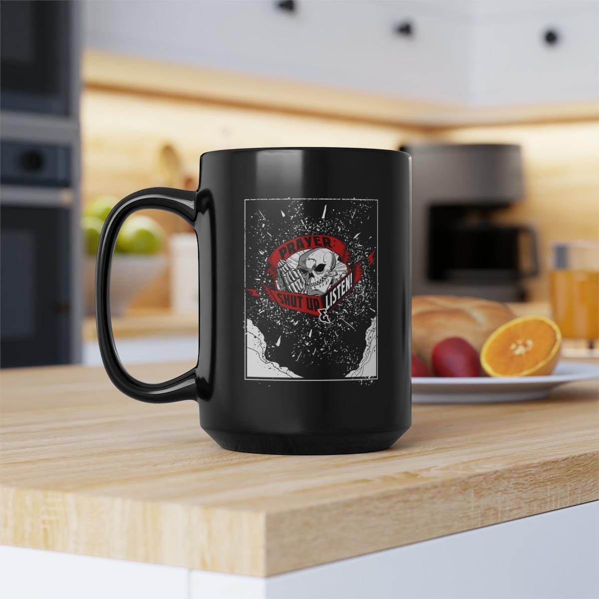 Sanctuary International - Prayer-Shut Up And Listen 15oz Black Mug