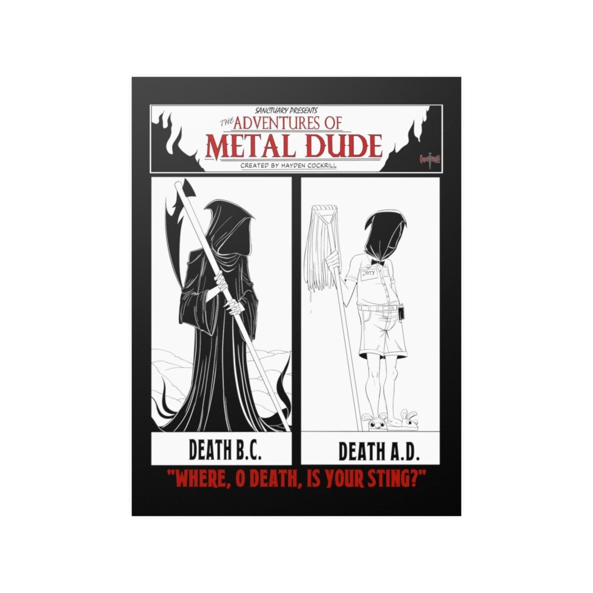 Sanctuary International - Metal Dude Death Poster Prints (210gsm)