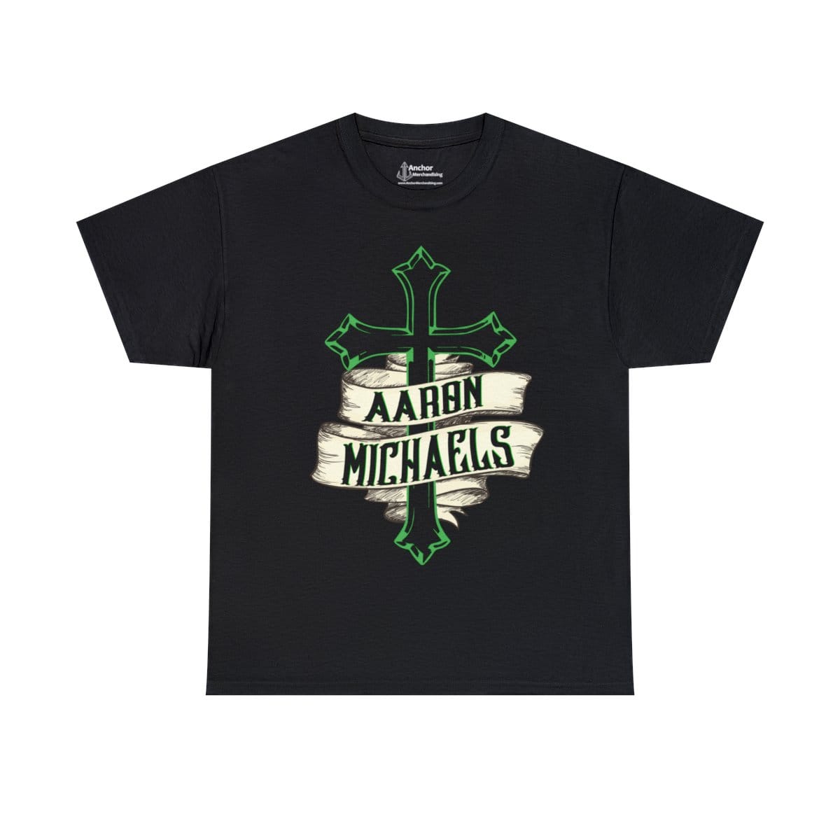 Aaron Michaels - Cross And Banner Short Sleeve T-shirt