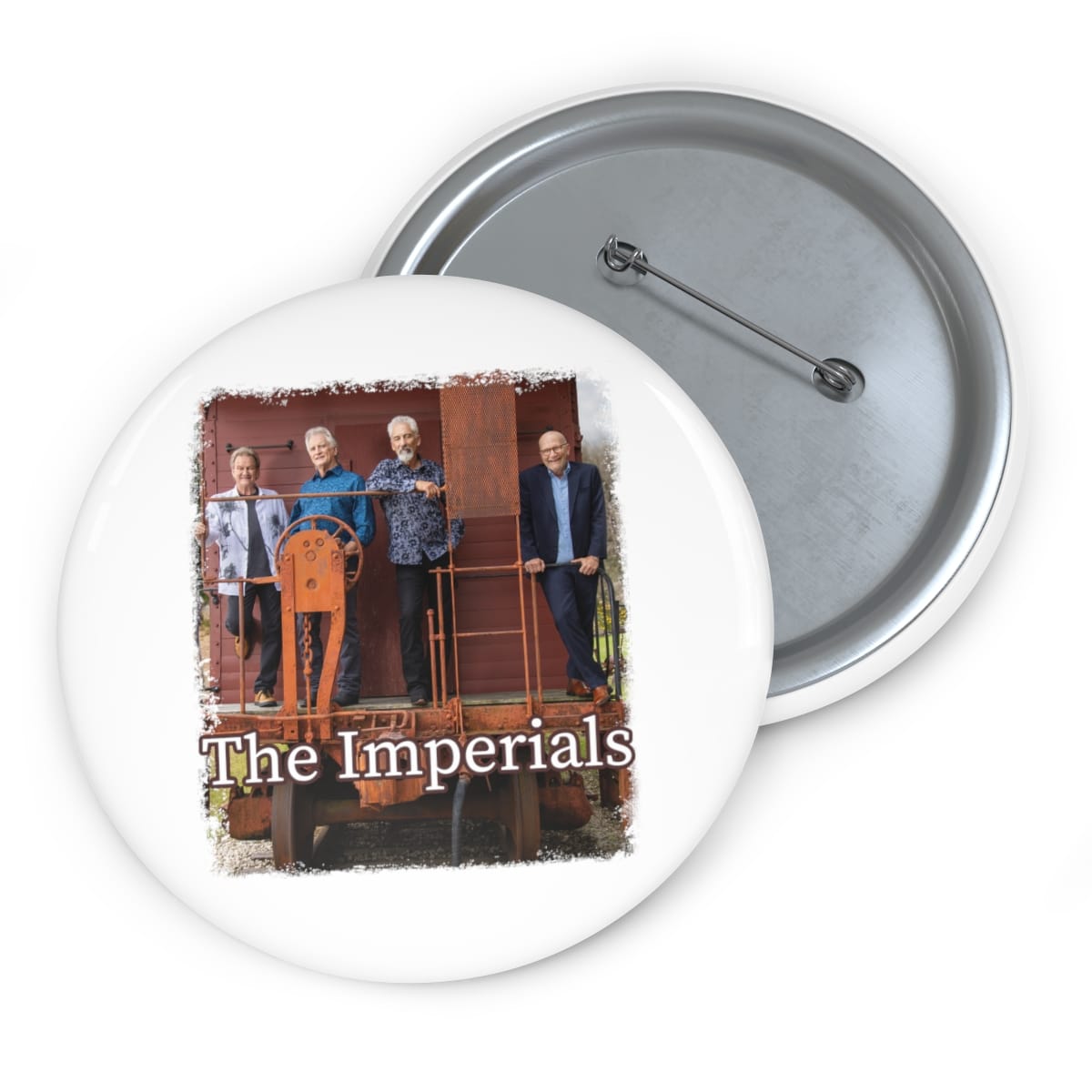 The Imperials White Pin Buttons