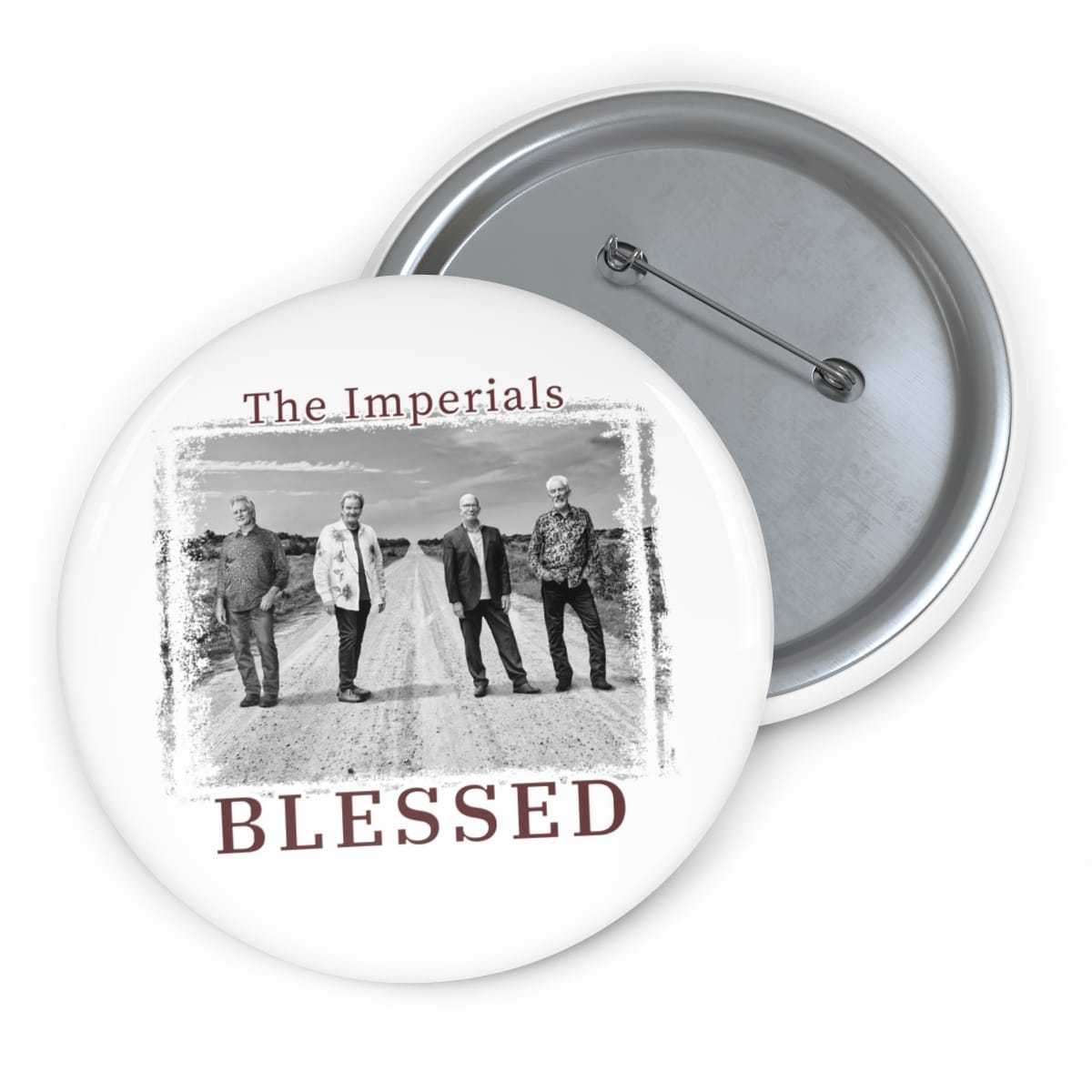 The Imperials - Blessed White Pin Buttons