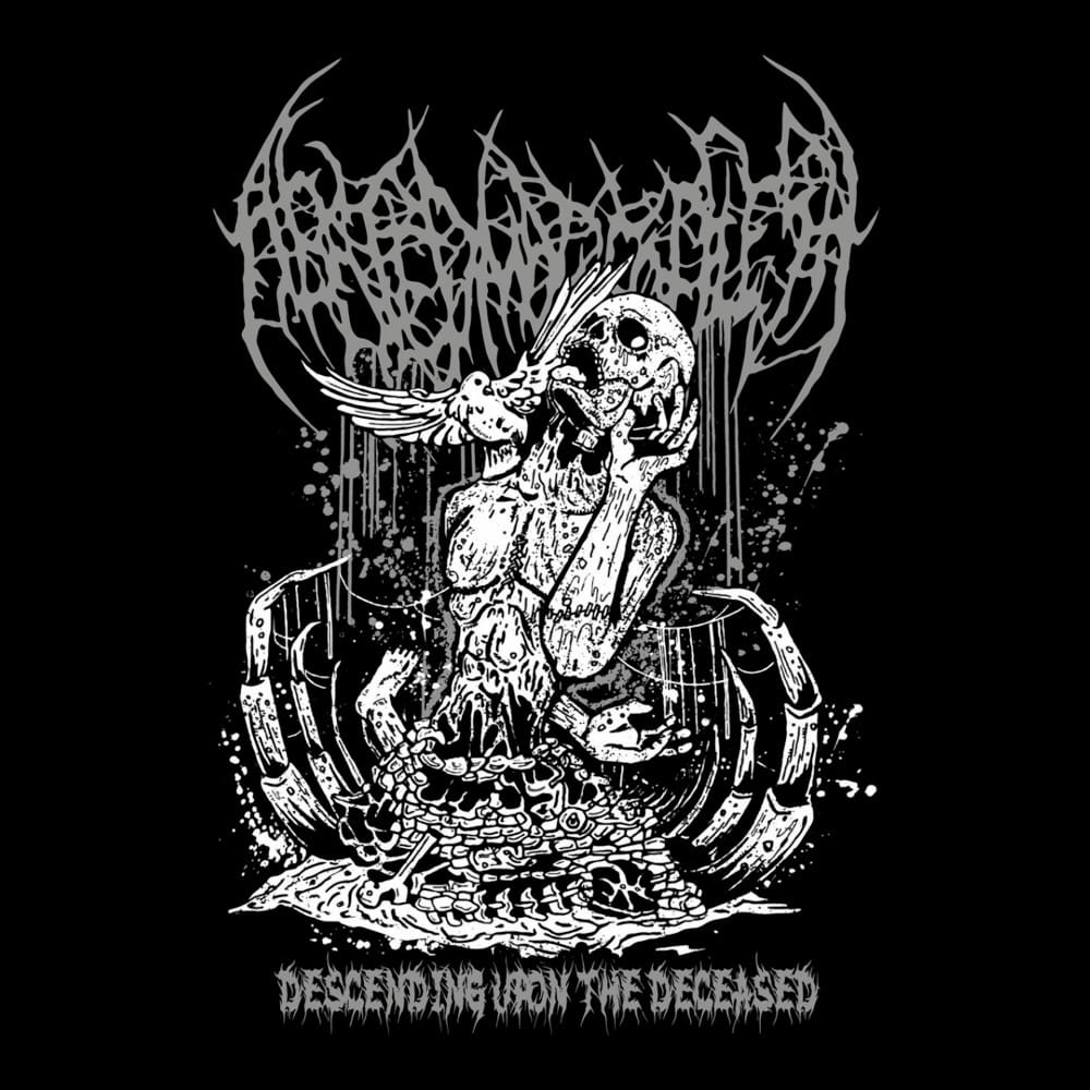Abated Mass of Flesh - Descending Upon The Deceased (The Charon Collective) - Black Denim Printed Patches (2 sizes)