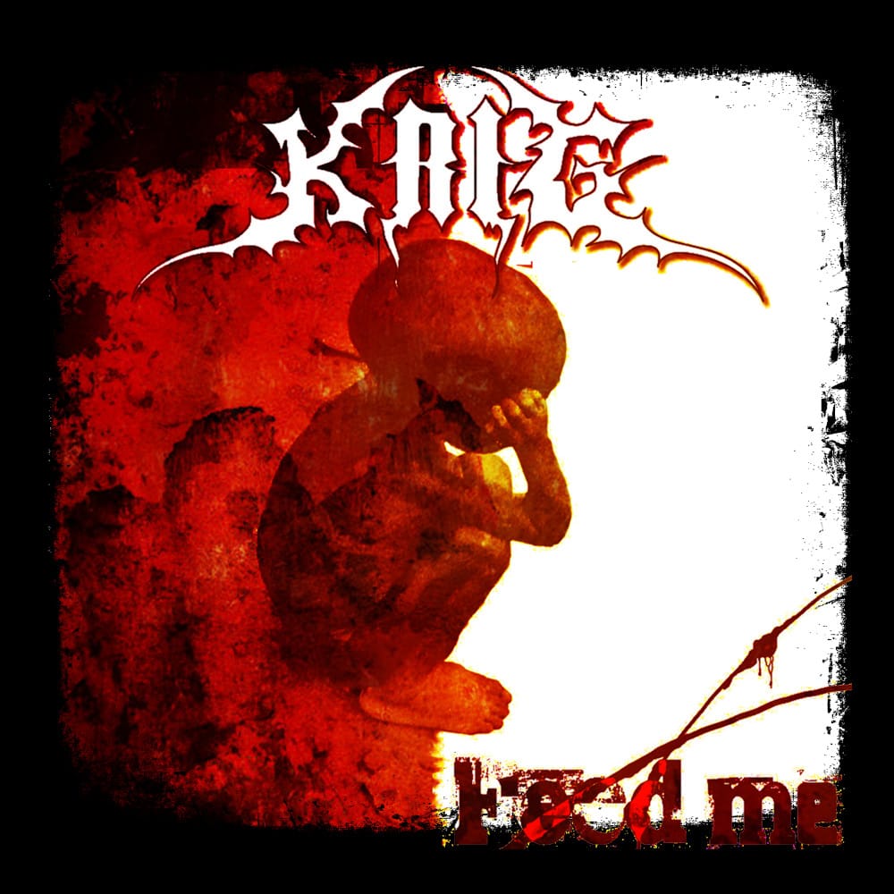 Krig - Feed Me - Black Denim Printed Patches (2 sizes)