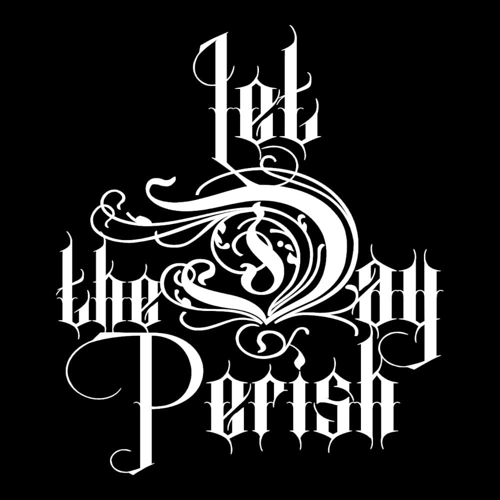 Let The Day Perish Logo - Black Denim Printed Patches (2 sizes)