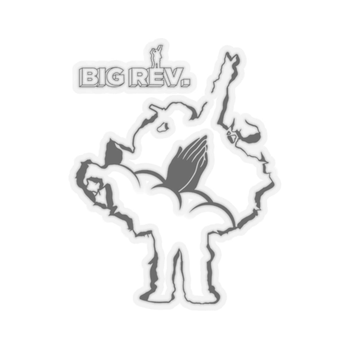 Big Rev Die Cut Stickers (Black) - Image 4