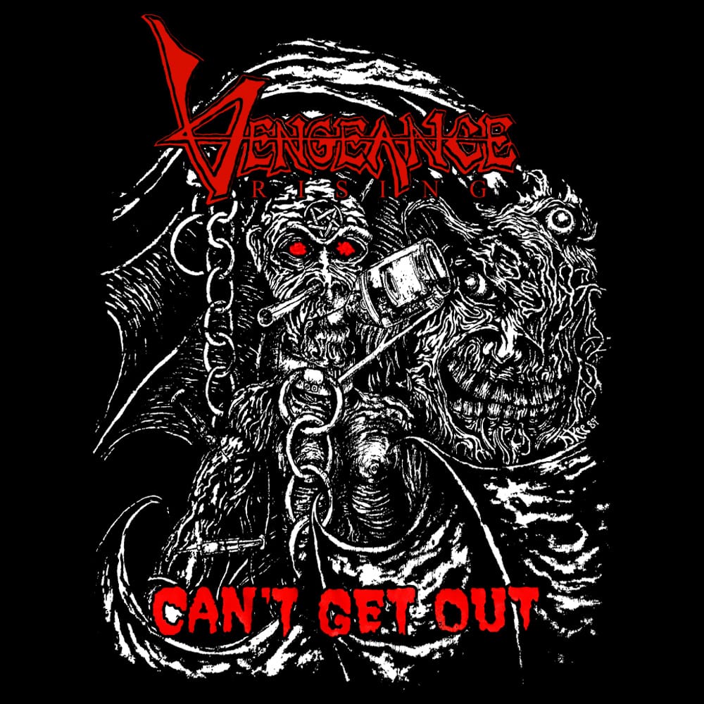 Vengeance Rising - Can't Get Out - Black Denim Printed Patches (2 sizes)