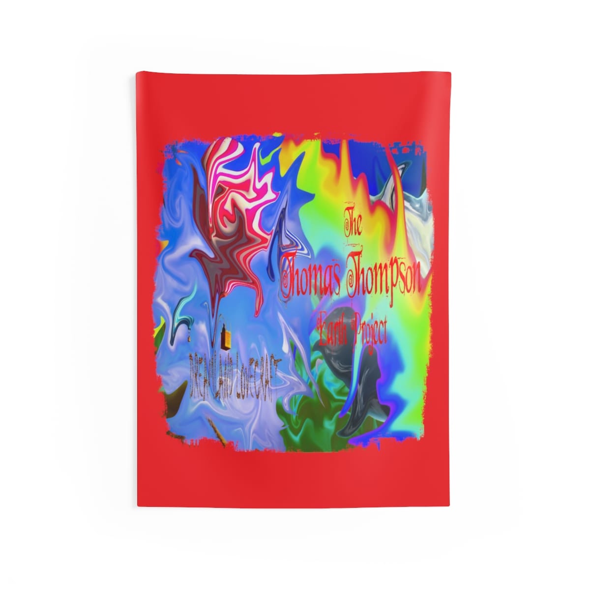 The Thomas Thompson Earth Project Dreamland Lovecraft Indoor Wall Tapestries (Red)