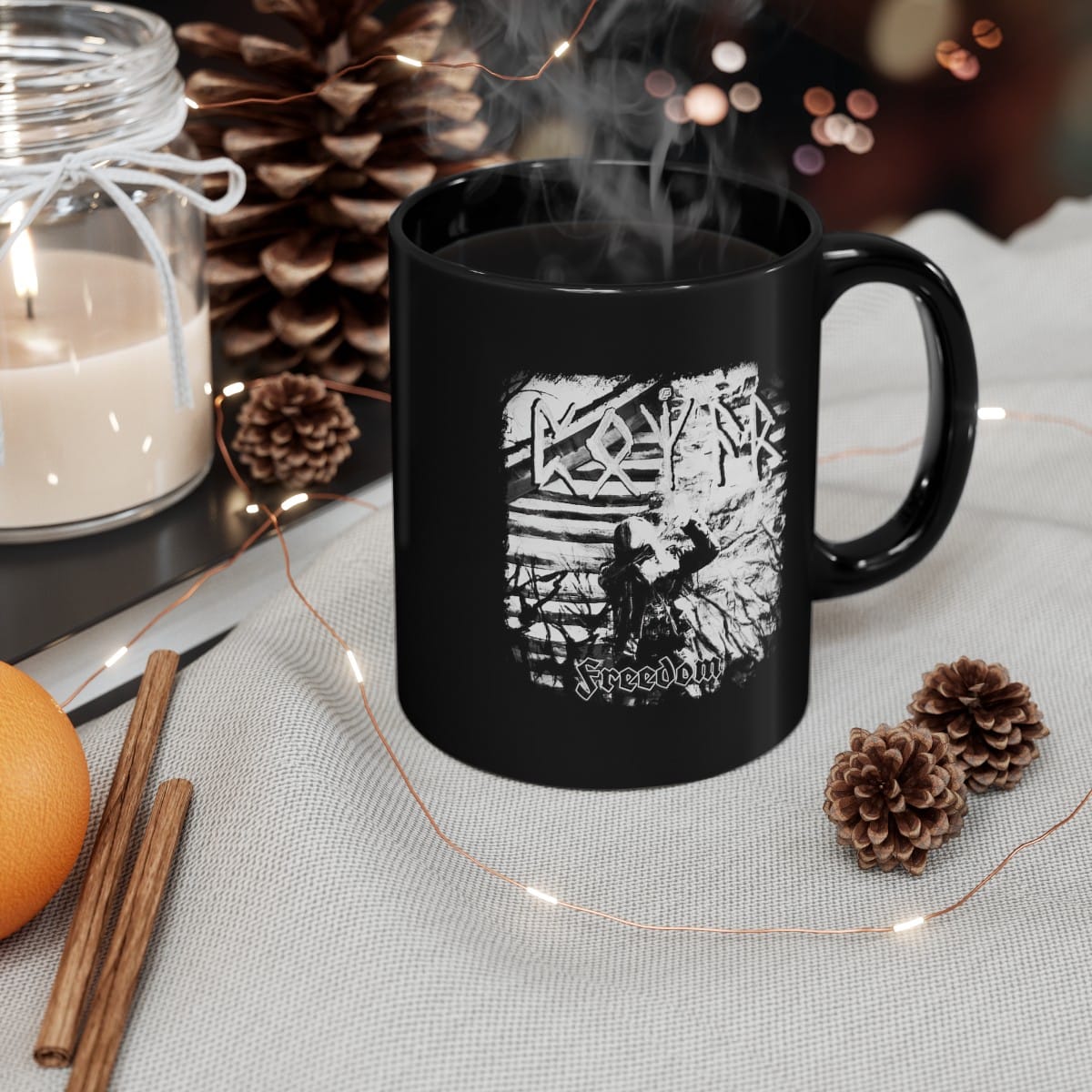 Pozar - Freedom 11oz Black Mugs