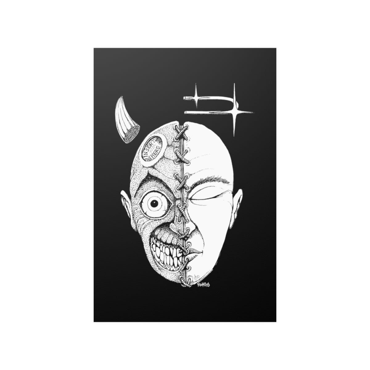 Half-Face by The Wounded Society Poster Prints (210gsm)