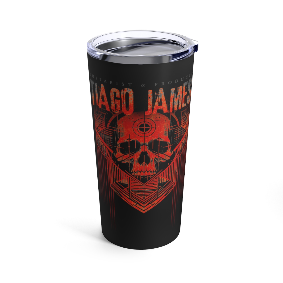 Tiago James Skull Red Version 20oz Stainless Steel Tumbler