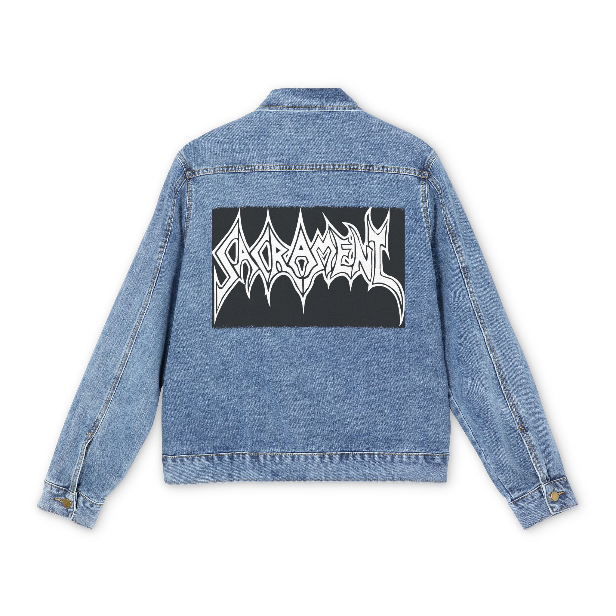 Sacrament Old Logo White  Men's Denim Jacket