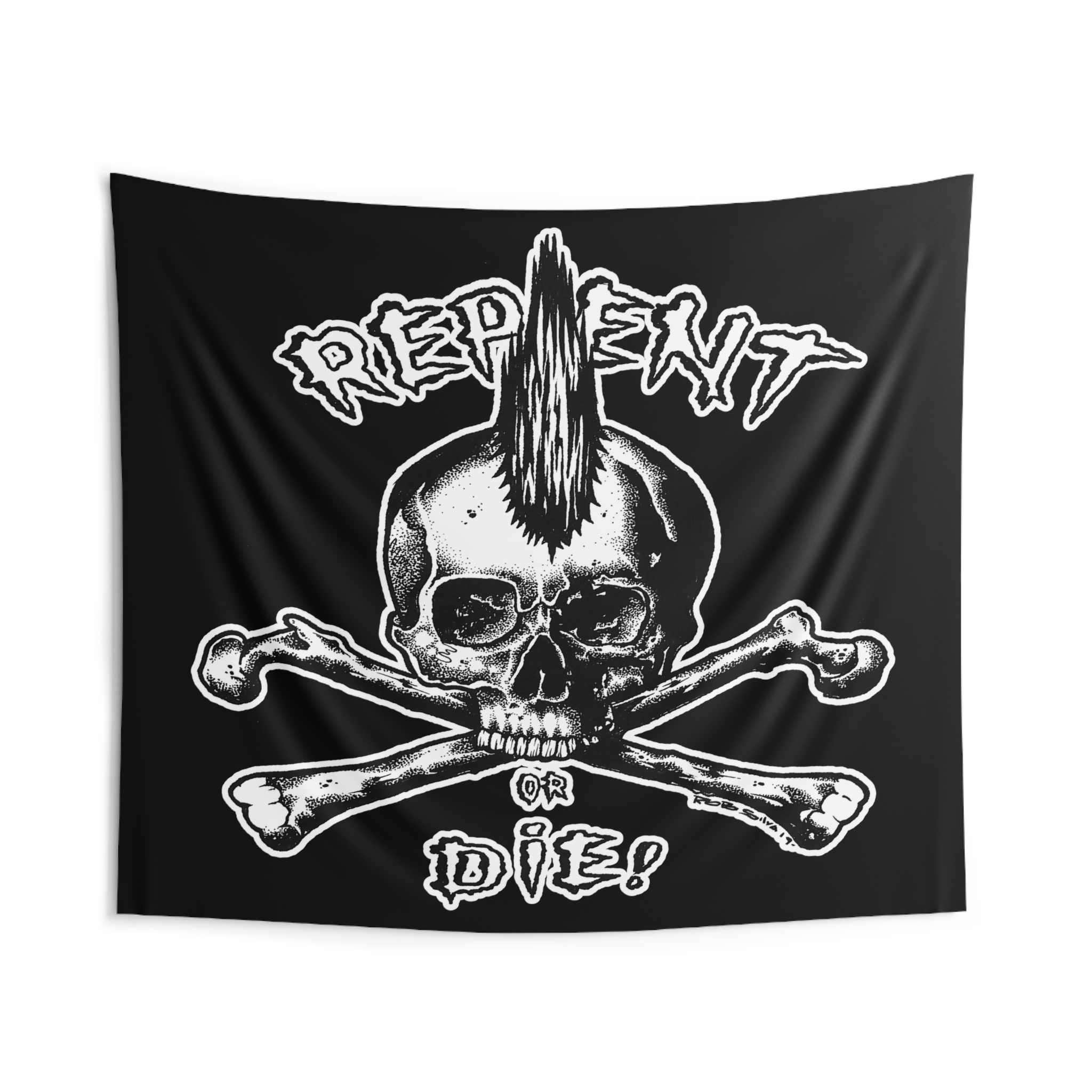 livetwice_punkart - Repent or Die Indoor Wall Tapestries
