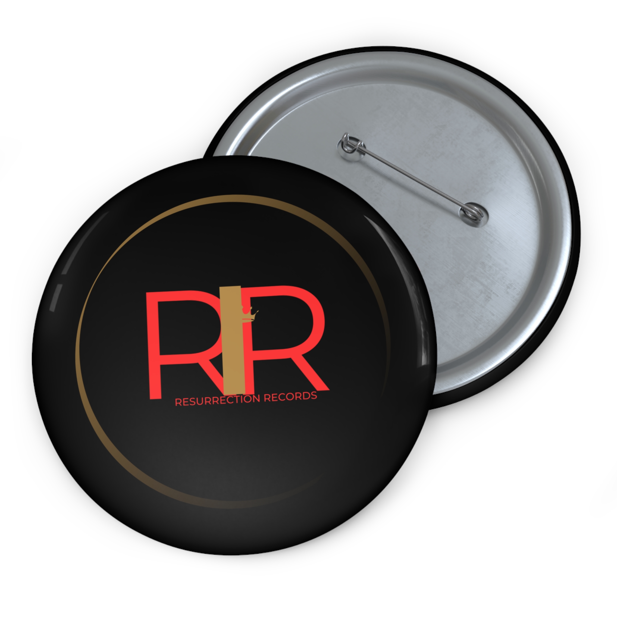 Resurrection Records Circle Logo Pin Buttons