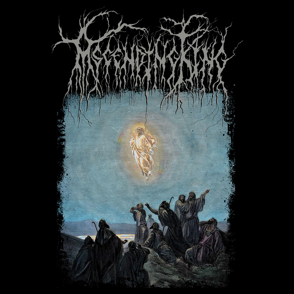 Ascending King - Jesus - Black Denim Printed Patches (2 sizes)