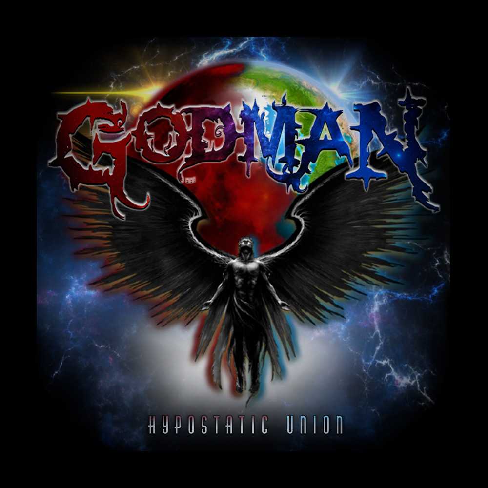 Godman - Hypostatic Union - Black Denim Printed Patches (2 sizes)