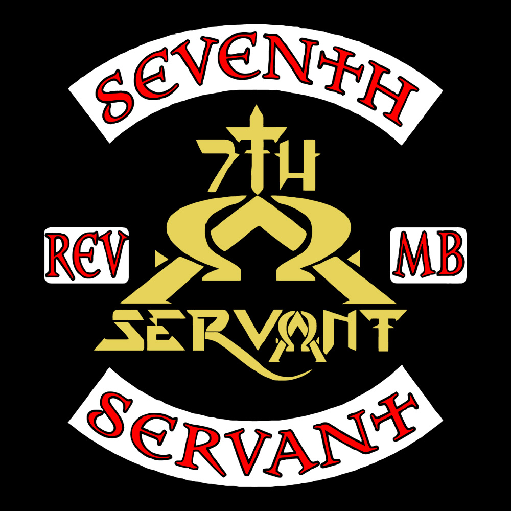 Seventh Servant Biker - Black Denim Printed Patches (2 sizes)