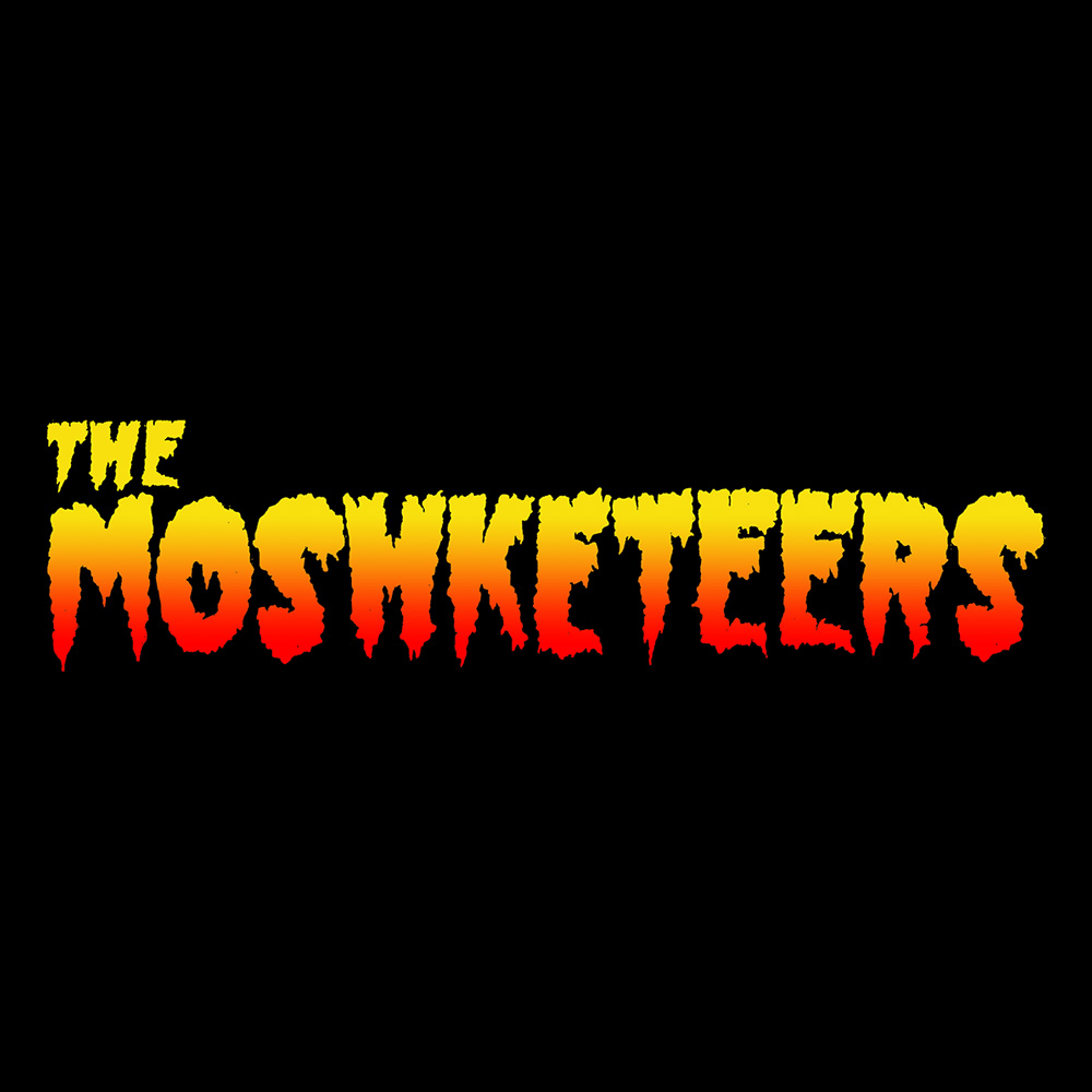 The Moshketeers Logo - Black Denim Printed Patches (2 sizes)