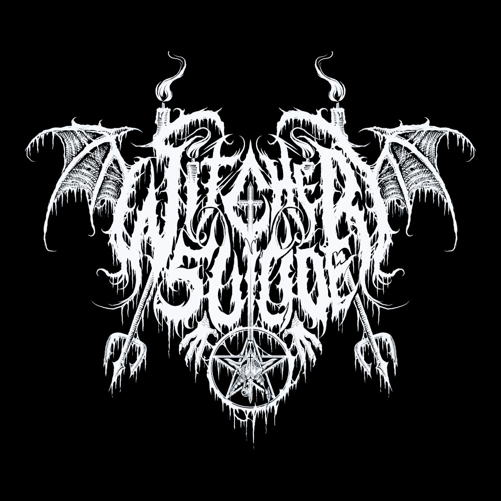 Witchery Suicide - Black Denim Printed Patches (2 sizes)