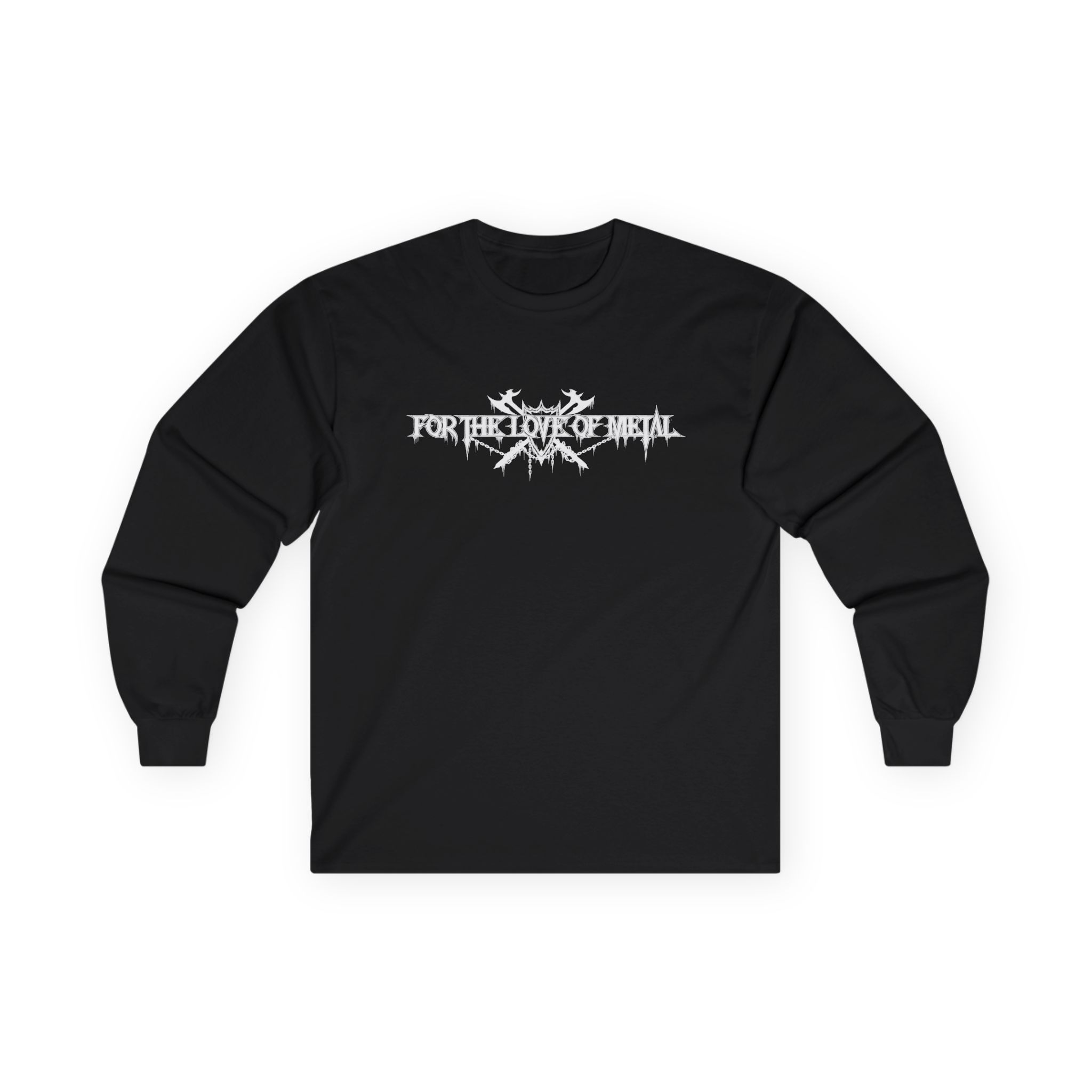 For The Love Of Metal Logo Long Sleeve Tshirt