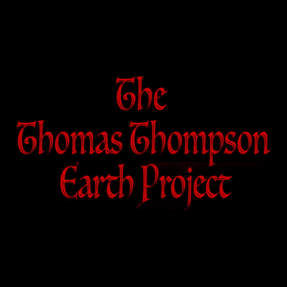 The Thomas Thompson Earth Project Logo - Black Denim Printed Patches (2 sizes)