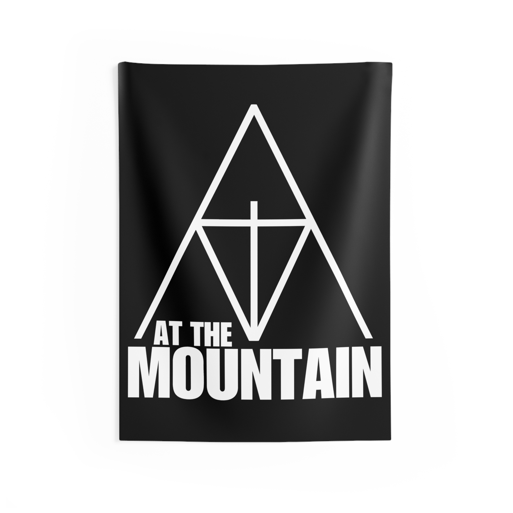At The Mountain Logo Indoor Wall Tapestries