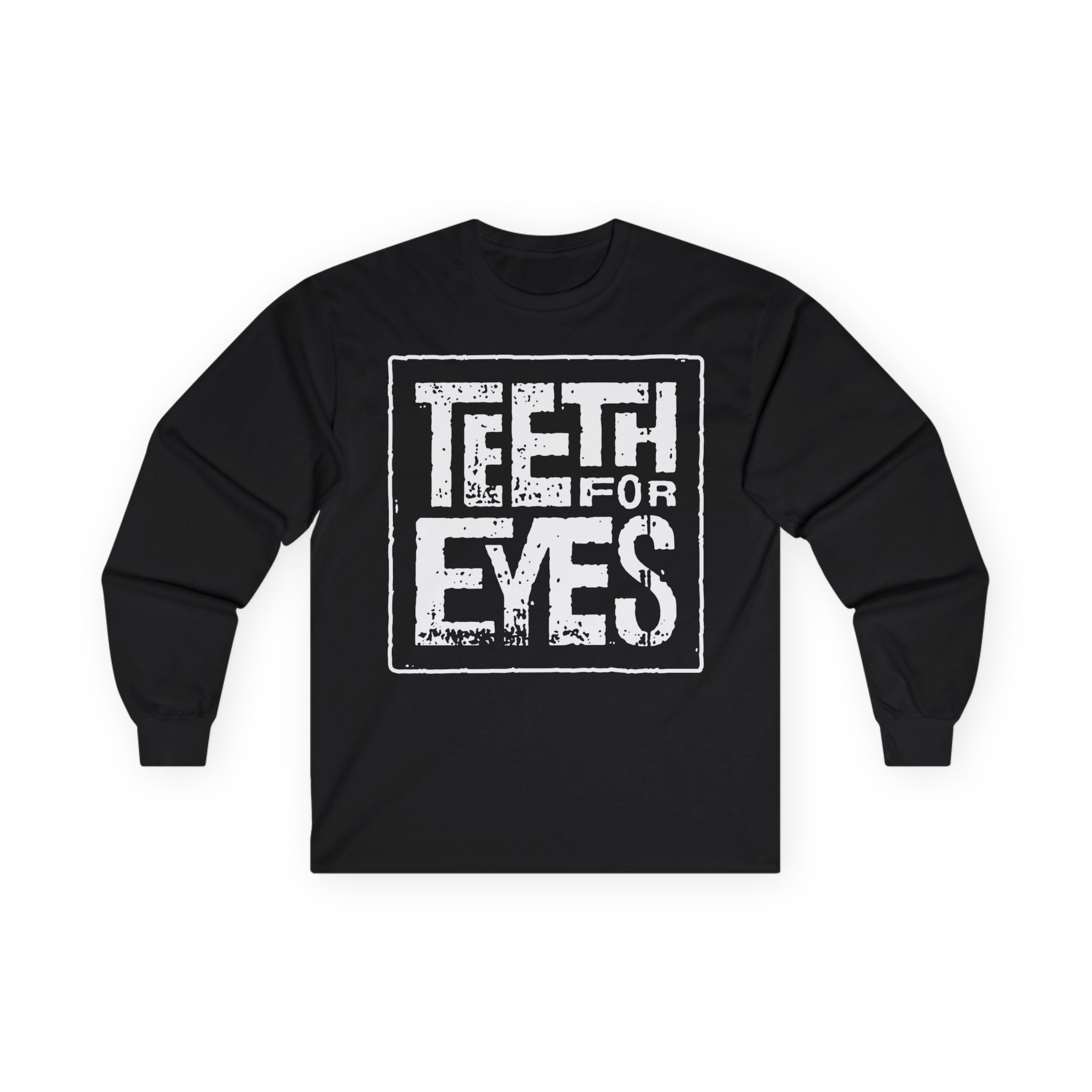 Teeth For Eyes Square Logo Long Sleeve Tshirt