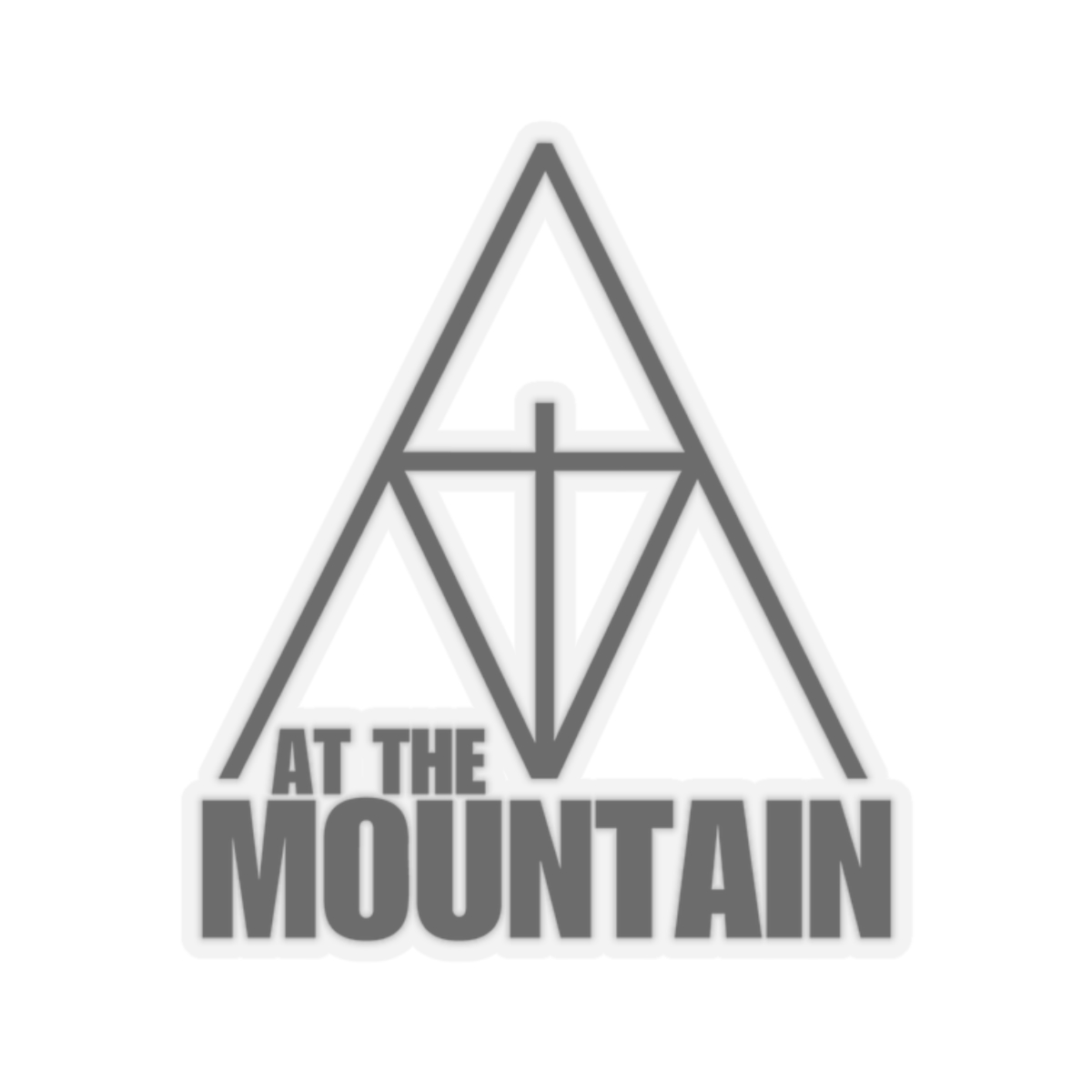 At The Mountain Logo Die Cut Stickers