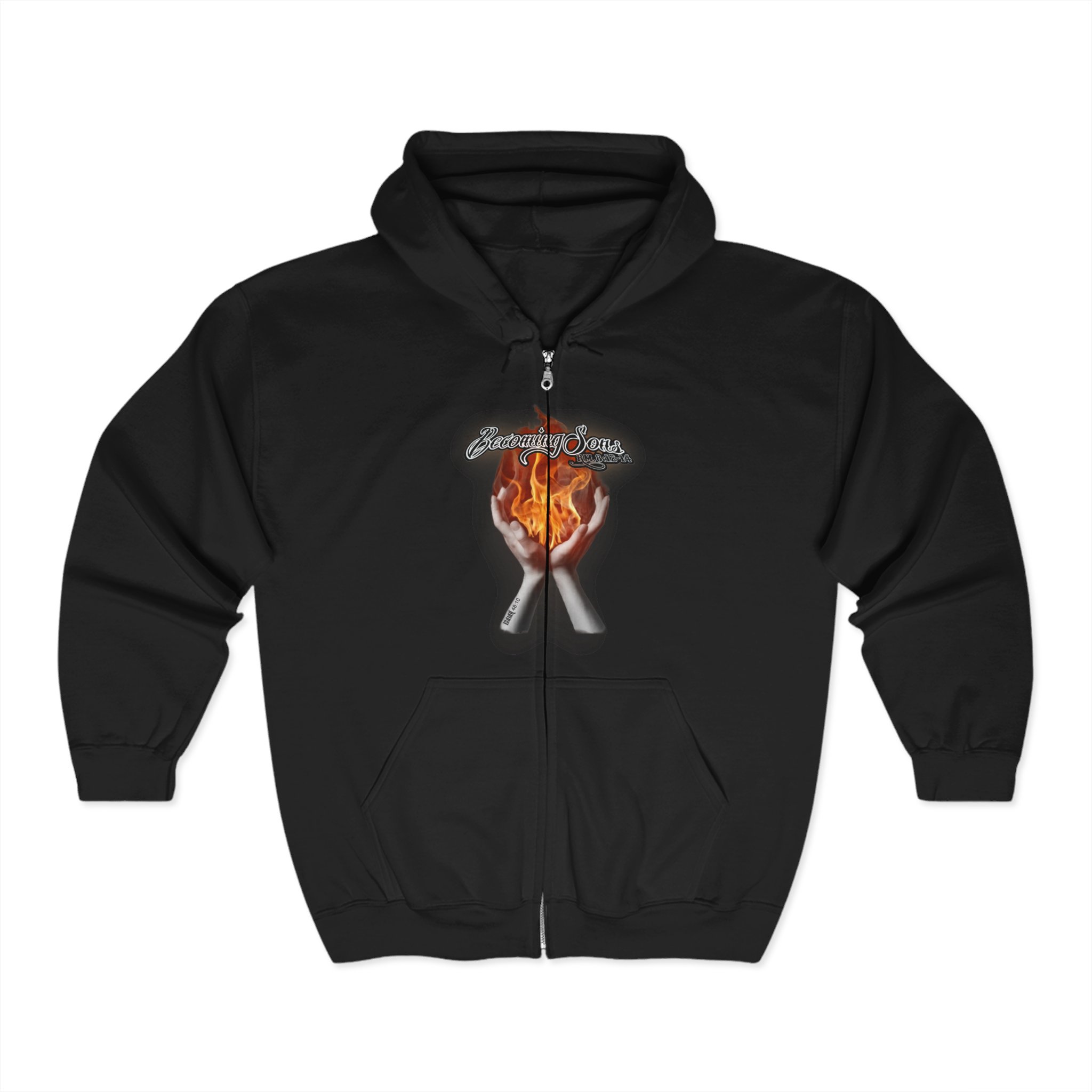 Becoming Sons - Flames Full Zip Hooded Sweatshirt