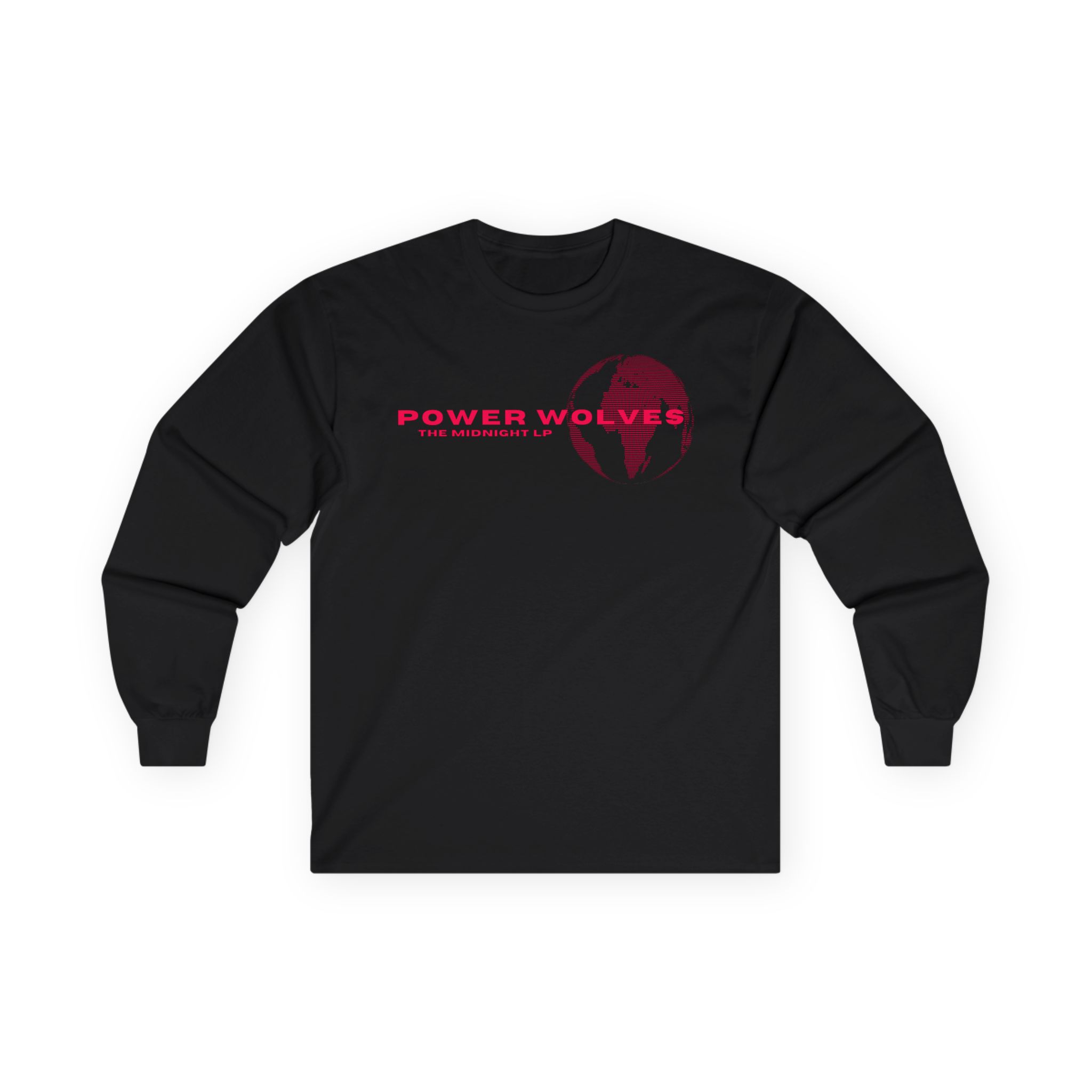 Power Wolves - The Midnight LP Logo (The Charon Collective) Long Sleeve Tshirt